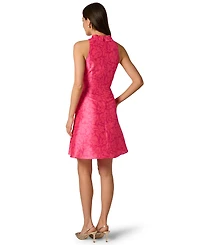 Adrianna Papell Women's Floral Sleeveless Tie-Waist Mini Dress