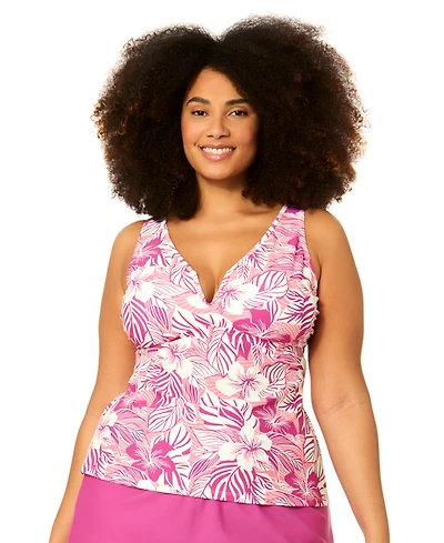 Raisins Curve Plus Tanzania Adjustable-Strap Swim Tankini Top