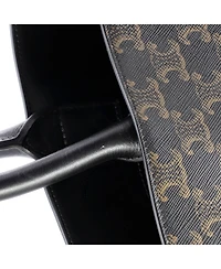 Pre-Owned Celine Horizontal Logo Cabas Tote Triomphe Coated Canvas