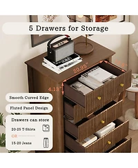 flynama Modern 3 Drawer Dresser Finish Sturdy Construction for Bedroom Living Room Storage