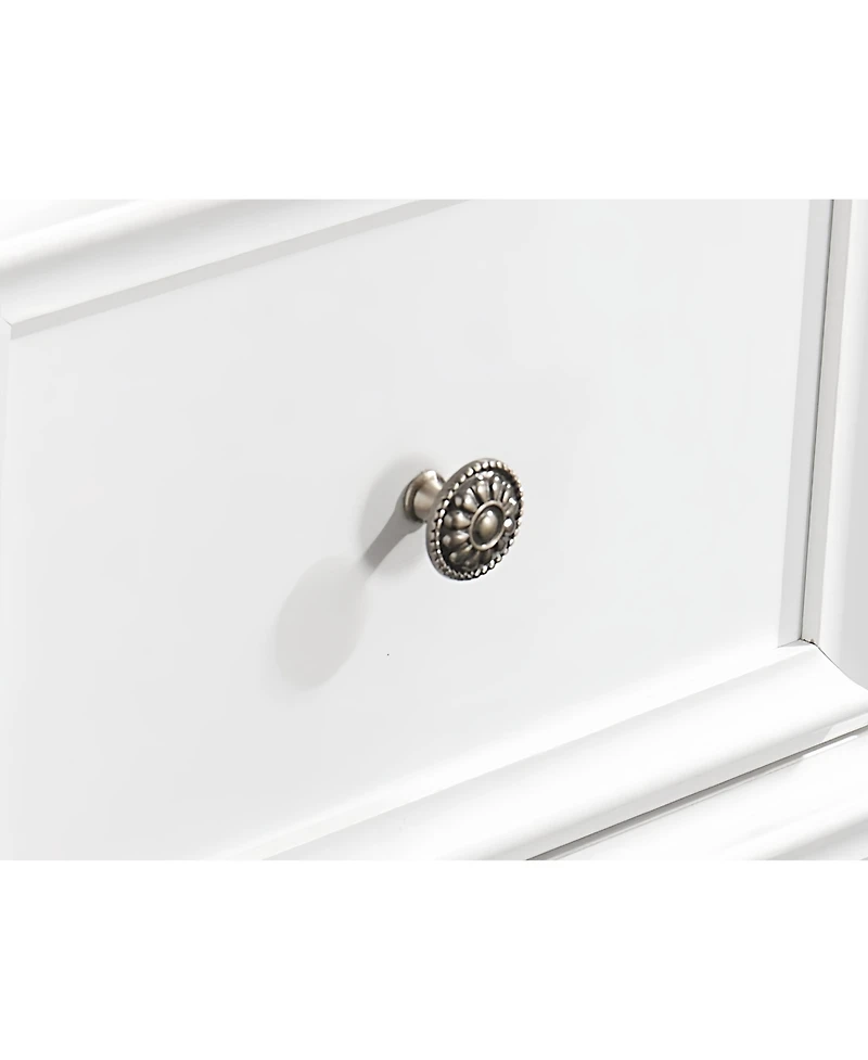 flynama Premium 4 Drawer Dresser Farmhouse Style Storage Cabinet with Metal Glides for Bedroom Living Room