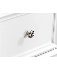 flynama Premium 4 Drawer Dresser Farmhouse Style Storage Cabinet with Metal Glides for Bedroom Living Room