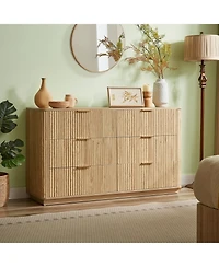 flynama 6 Drawer Minimalist Dresser Easy Clean Cabinet for Home Office Home Furniture With Spacious Drawers Easy Assembly