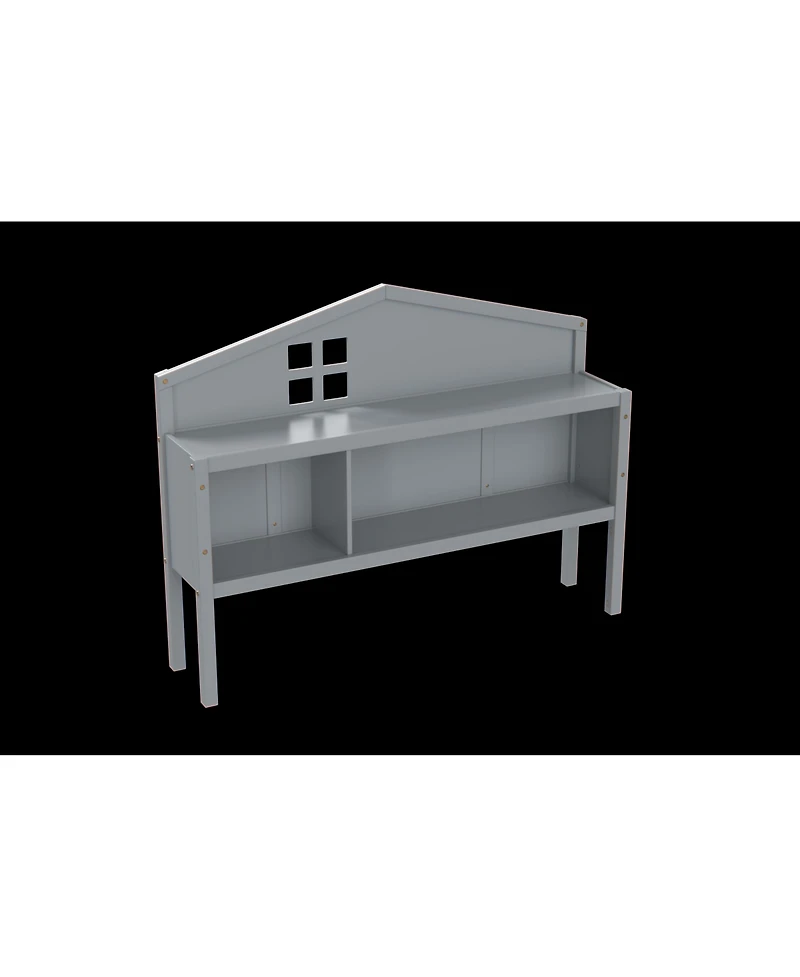 Flynama Full Size Headboard Storage Cabinet with Chalkboard for Montessori Bed