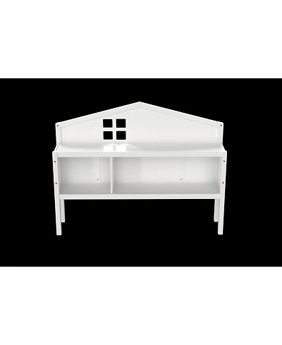 Flynama Full Size Headboard Storage Cabinet with Chalkboard for Montessori Bed