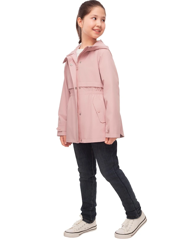 Rokka&Rolla Girls Trench Coat Hip-Length Hooded Jacket