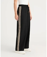 Ellen Tracy Women's Wide Leg Pant with Ric Rac Detail