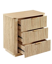 flynama 3 Drawer Modern Dresser Multipurpose Cabinet for Kids Room Home Furniture With Spacious Drawers Easy Assembly Dura