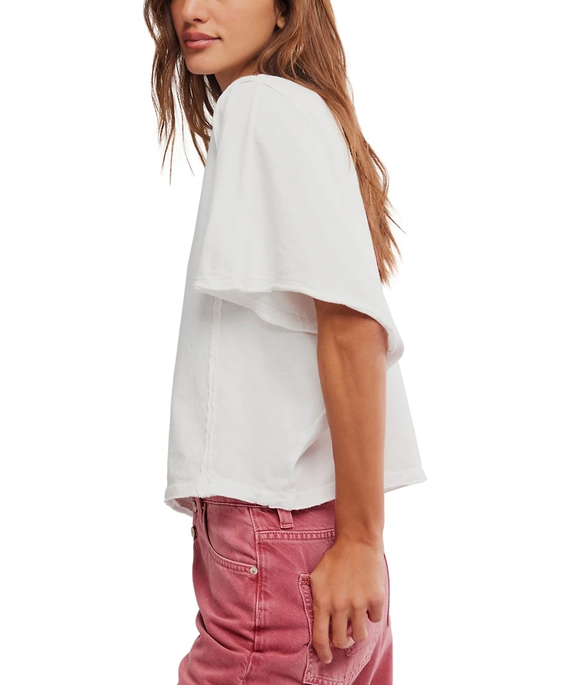 Free People Women's Dolman-Sleeve Boxy Fit T-Shirt