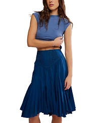 Free People Women's Frida Godet Pull-On Midi Skirt
