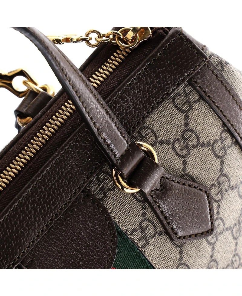 Pre-Owned Gucci Small Ophidia Top Handle Tote Gg Coated Canvas