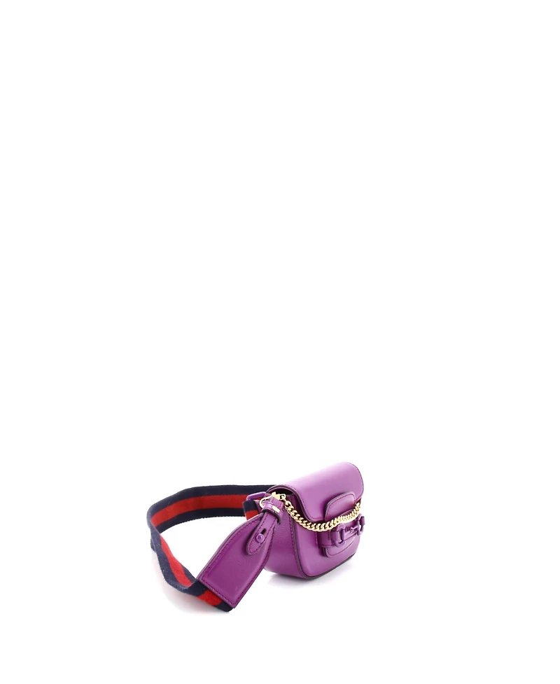 Pre-Owned Gucci Super Mini Horsebit 1955 Shoulder Bag Leather