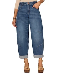 Democracy Petite Skyrise Barrel-Leg Jeans