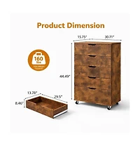flynama Modern 4 Drawer Dresser Particleboard Cabinet Waterproof for Bedroom Entryway Bathroom
