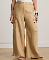 Lauren Ralph Plus Wide-Leg Cargo Pant