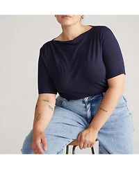 Universal Standard Women's Louise Short Sleeve Liquid Jersey Top