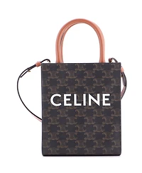 Pre-Owned Celine Mini Vertical Cabas Tote Triomphe Coated Canvas