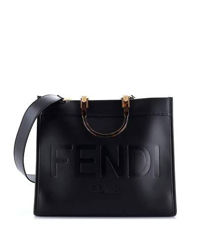 Pre-Owned Fendi Medium Sunshine Shopper Tote Leather