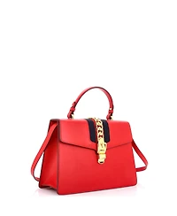 Pre-Owned Gucci Medium Sylvie Top Handle Bag Leather