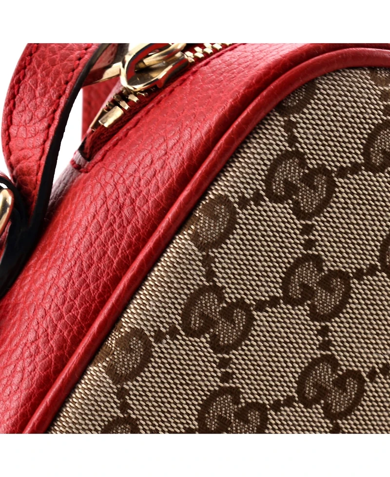 Pre-Owned Gucci Mini Bree Disco Crossbody Bag Gg Canvas with Leather