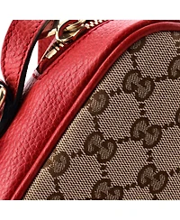 Pre-Owned Gucci Mini Bree Disco Crossbody Bag Gg Canvas with Leather