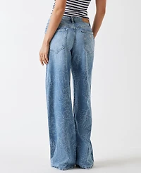 Guess Women's Low-Rise Wide-Leg Baggy Jeans