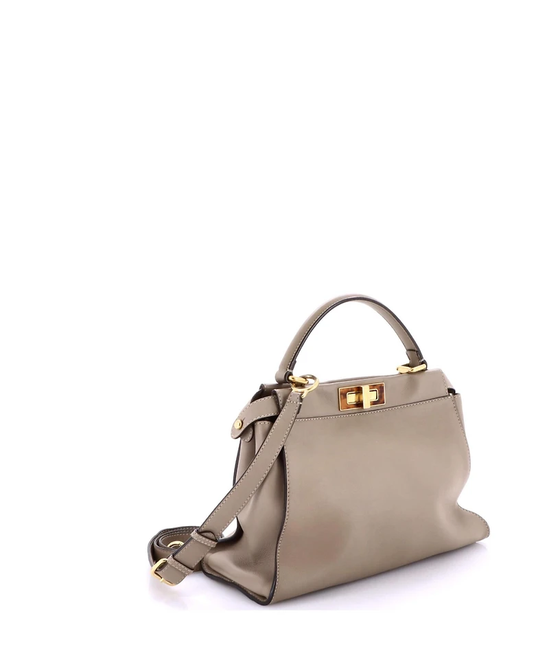 Pre-Owned Fendi Regular Peekaboo Bag Leather with Plexiglass Detail