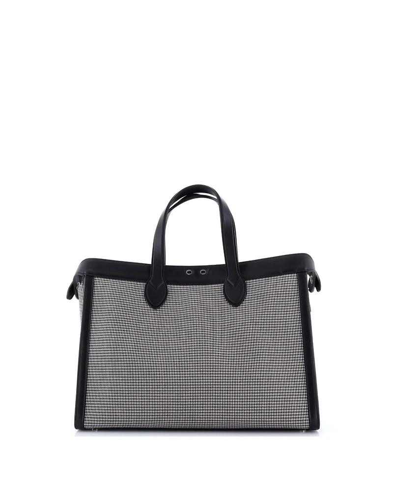 Pre-Owned Fendi Peekaboo ISeeU Forty8 Handbag Houndstooth Wool