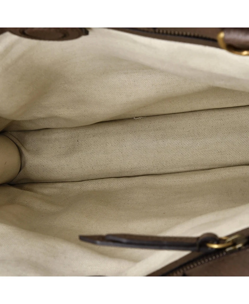 Pre-Owned Gucci North South Courrier Convertible Soft Open Tote Gg Coated Canvas with Applique