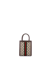 Pre-Owned Gucci Super Mini Ophidia Convertible Tote Gg Coated Canvas