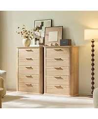 flynama Modern Drawer Dresser Finish Sturdy Construction for Bedroom Living Room Storage