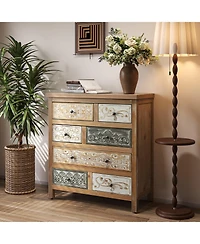 flynama Rustic 4 Drawer Dresser Sturdy Construction for Bedroom Living Room Storage