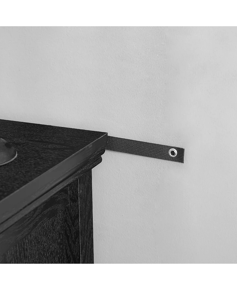 flynama Modern 5 Drawer Dresser Farmhouse Style Cabinet with Wide Slides for Living Room Bedroom Storage