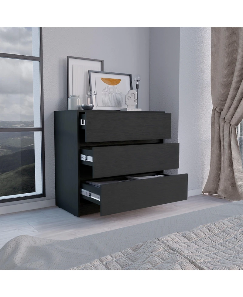 flynama 3 Drawer Mid Century Modern Dresser Multipurpose Cabinet for Kids Room Home Furniture