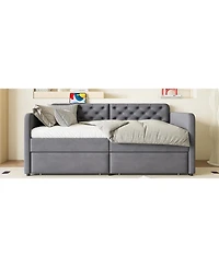 flynama Upholstered Daybed 2 Storage Drawers Usb Charging