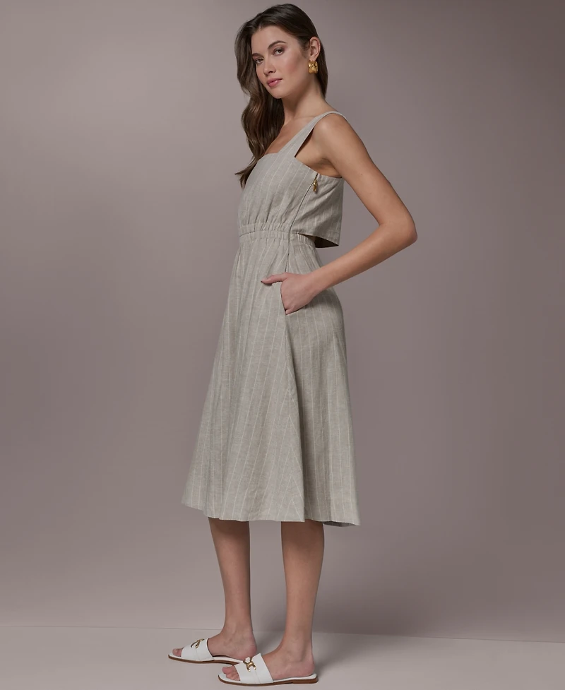 Donna Karan New York Women's Sleeveless Square Neck Dress