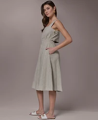 Donna Karan New York Women's Sleeveless Square Neck Dress