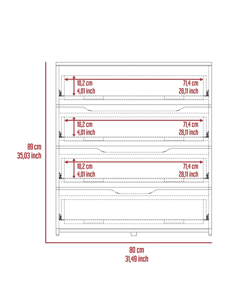 flynama 5 Drawer Modern Dresser Organizer Cabinet for Nursery Home Furniture with Spacious Drawers Easy Assembly Durable B