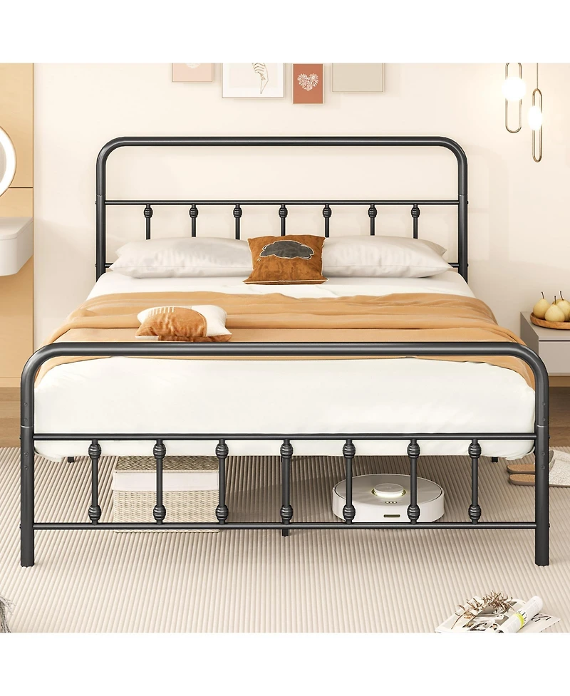 Sugift Bed Frame with Headboard and Under Bed Storage