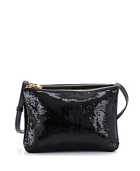 Pre-Owned Celine Small Trio Crossbody Bag Sequin Embellished Nylon