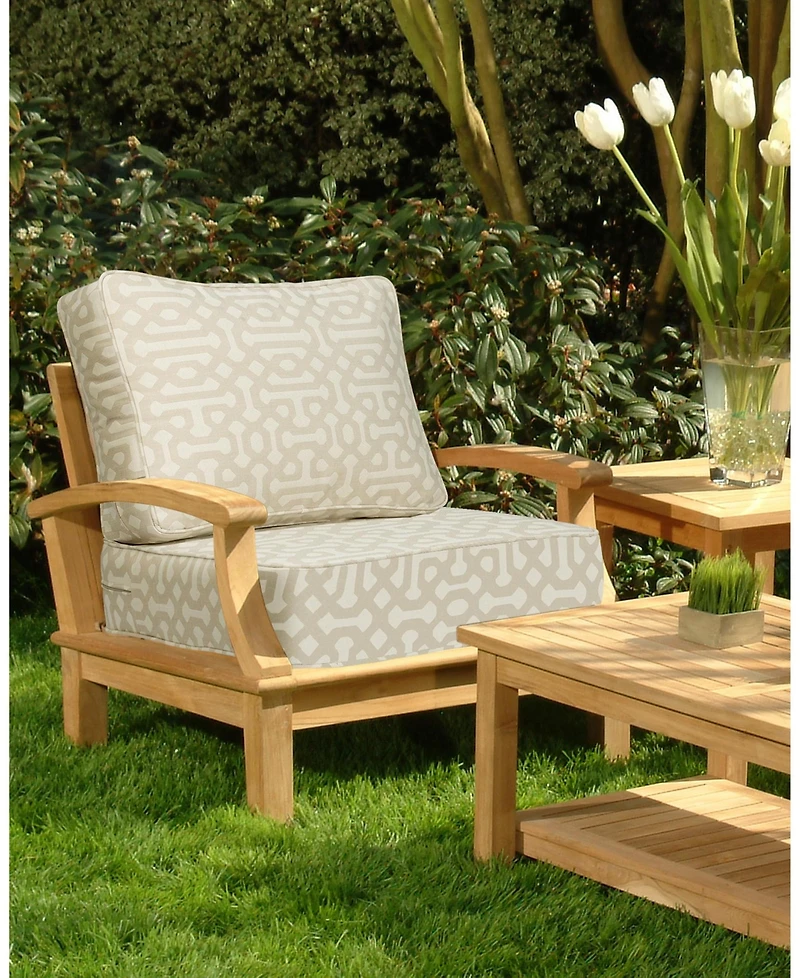 Aoodor Outdoor Patio Chair Cushions Set, Sunbrella Fabric Weather-Resistant Outdoor Cushion with Individual Pocket Springs, Set of 2