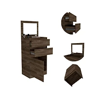 flynama Modern 5 Drawer Dresser Solid Wood Cabinet with Metal Handles for Bedroom Home Office Hallway