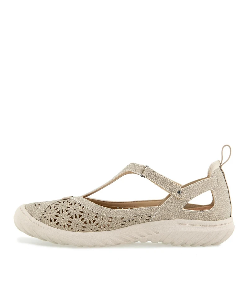 Jbu Women's Daffodil Mary Jane T-Strap Flats