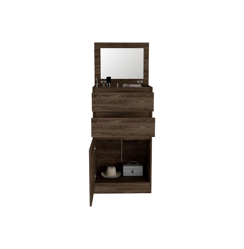 flynama Modern 5 Drawer Dresser Solid Wood Cabinet with Metal Handles for Bedroom Home Office Hallway