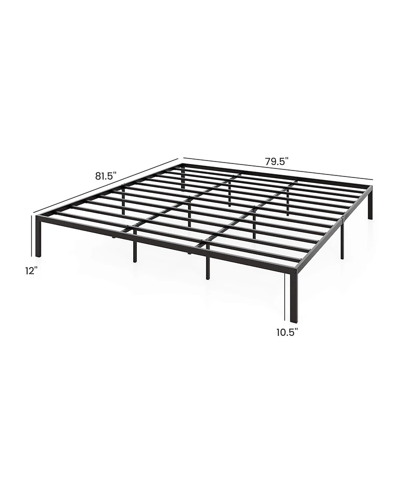 Sugift Heavy Duty Metal Bed Frame with Support Slats Foundation