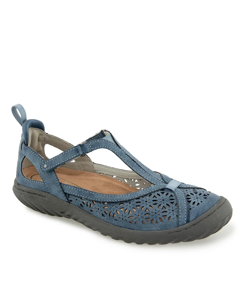Jbu Women's Daffodil Mary Jane T-Strap Flats