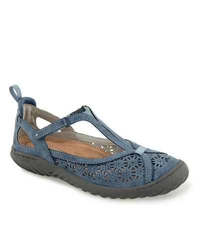 Jbu Women's Daffodil Mary Jane T-Strap Flats