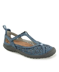 Jbu Women's Daffodil Mary Jane T-Strap Flats