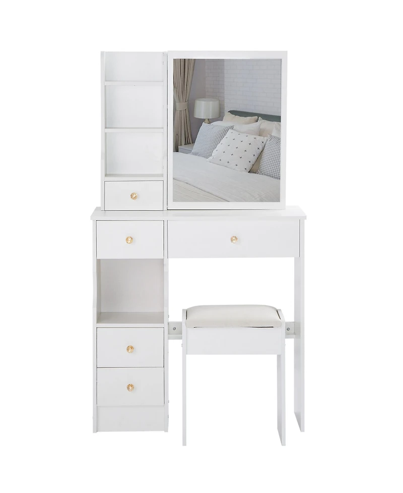 Flynama Durable Versatile Nightstand with Drawers Modern Bedroom Furniture Bedside End Table