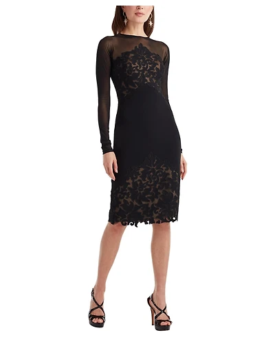 Tadashi Shoji Women's Calia Laser-Cut Crepe Dress